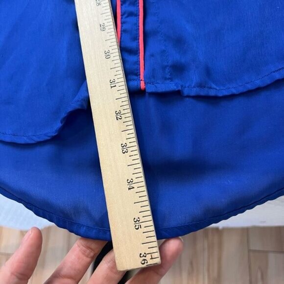 Miiyu Women’s Medium Blue Lounge Pajama Shirt Sleepwear Long Sleeve Button Up - Picture 6 of 9